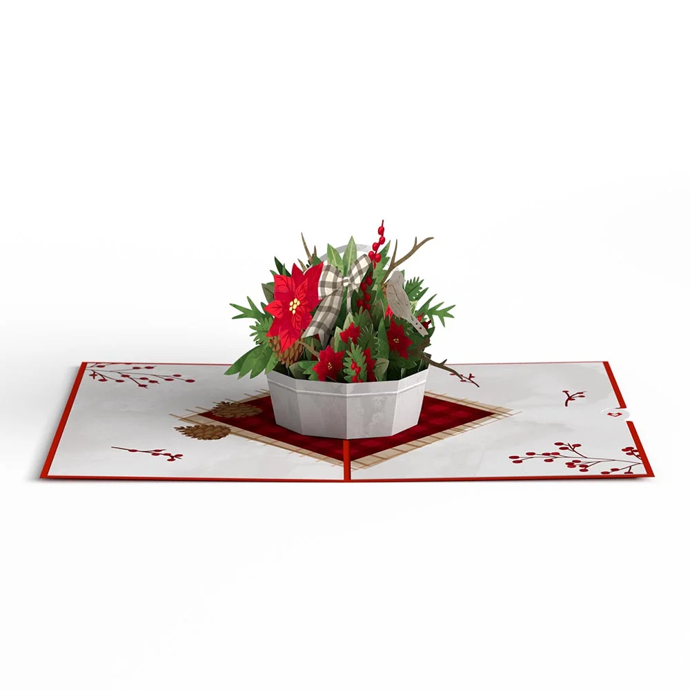 Lovepop Christmas Flower Basket Pop-Up Card - Image 3