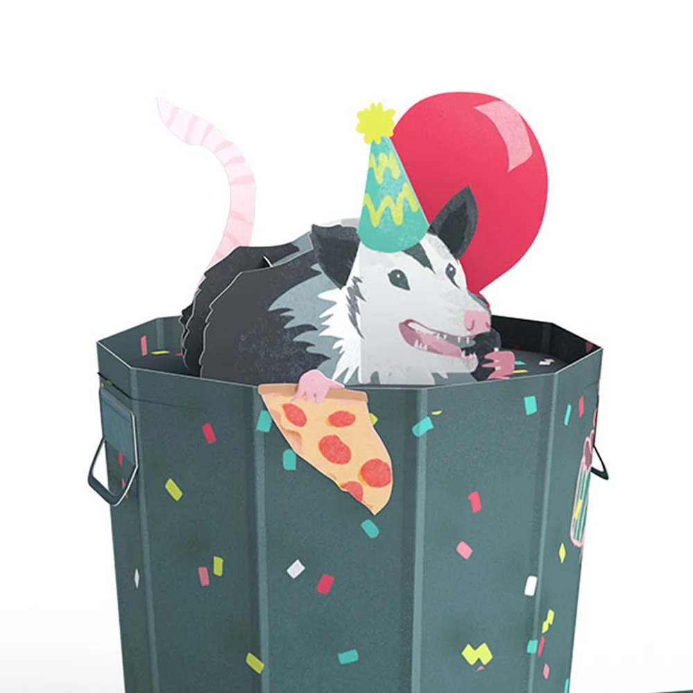 Lovepop Awe-ssum Possum Birthday Pop-Up Card & Glitter Bouquet Bundle - Image 3