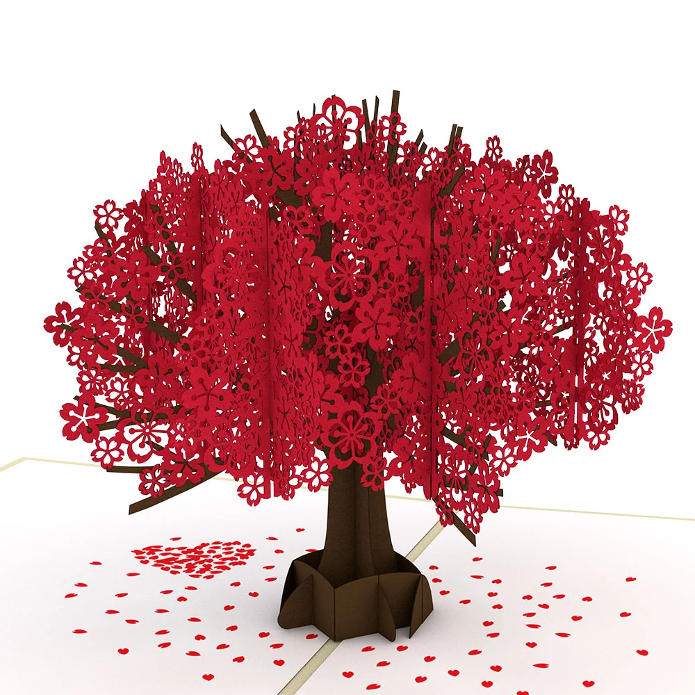 Lovepop Red Sakura Tree Pop-Up Card - Image 2