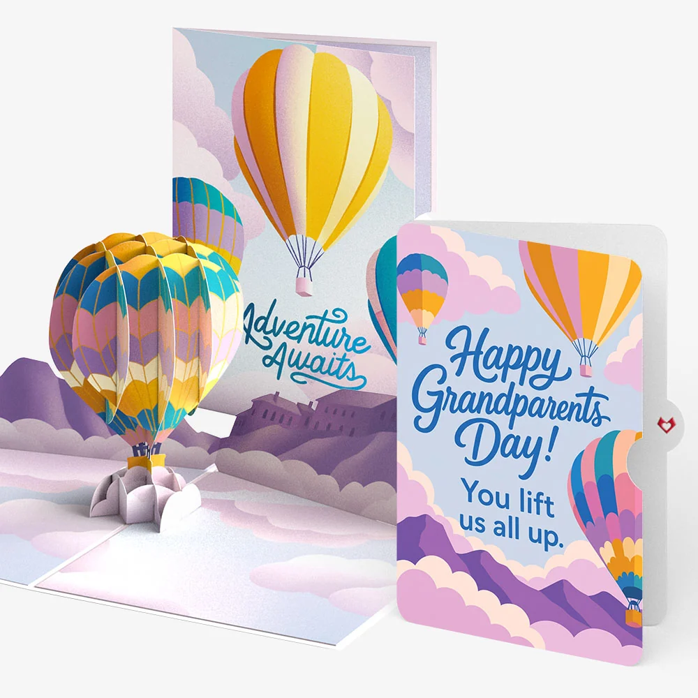 Lovepop Adventure Awaits Hot Air Balloon Pop-Up Card and Grandparents Day Sentiment Set