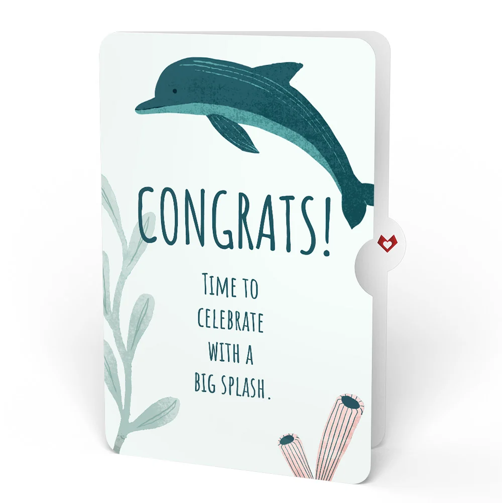 Lovepop Playful Dolphins Congratulations Pop-Up Card and Sentiment Set - Image 4