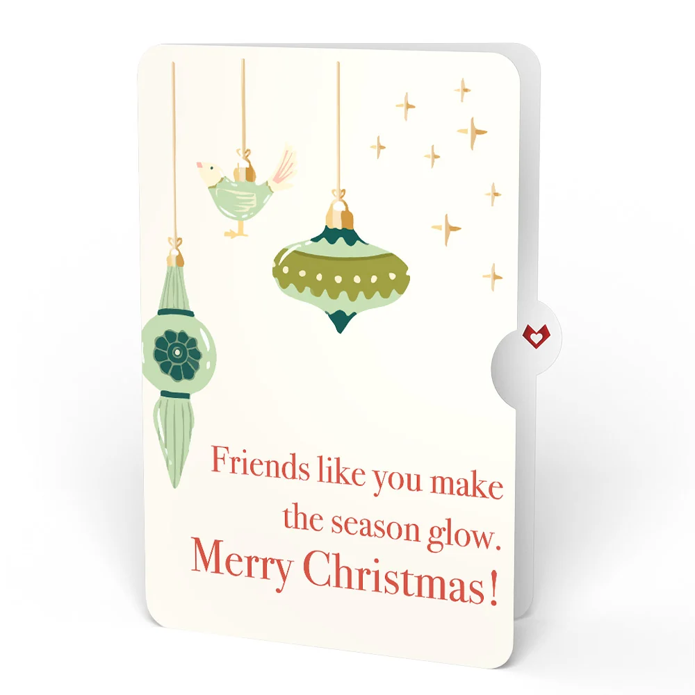Lovepop Let Heaven & Nature Sing Christmas Music and Lights Pop-Up Card and Twinkling Ornaments Sentiment Set for Friend Cream - Image 4