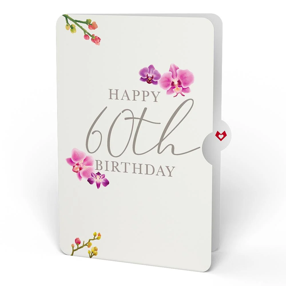 Lovepop Watercolor Orchid 60th Birthday Pop-Up Card and Sentiment Set - Image 4