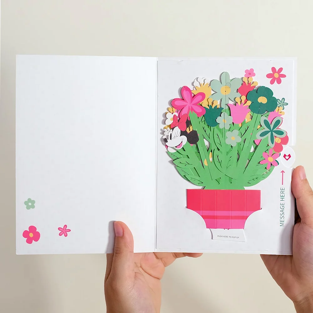 Lovepop Disney's Minnie Mouse Birthday Wishes Card with Mini Bouquet - Image 3