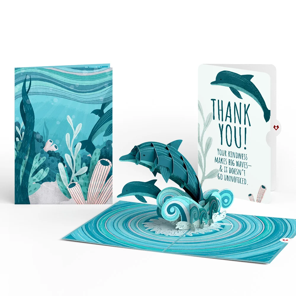 Lovepop Playful Dolphins Thank You Pop-Up Card and Sentiment Set