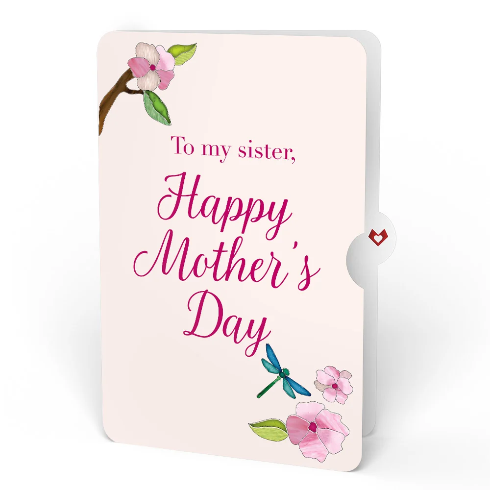 Lovepop Sun-dappled Cherry Blossom Mother’s Day Suncatcher Bouquet and Sentiment Set for Sister Glass - Image 4