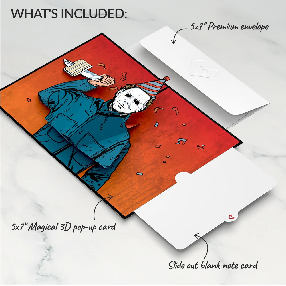 Lovepop Halloween II Michael Myers Killer Birthday Pop-Up Card Candle - Image 6