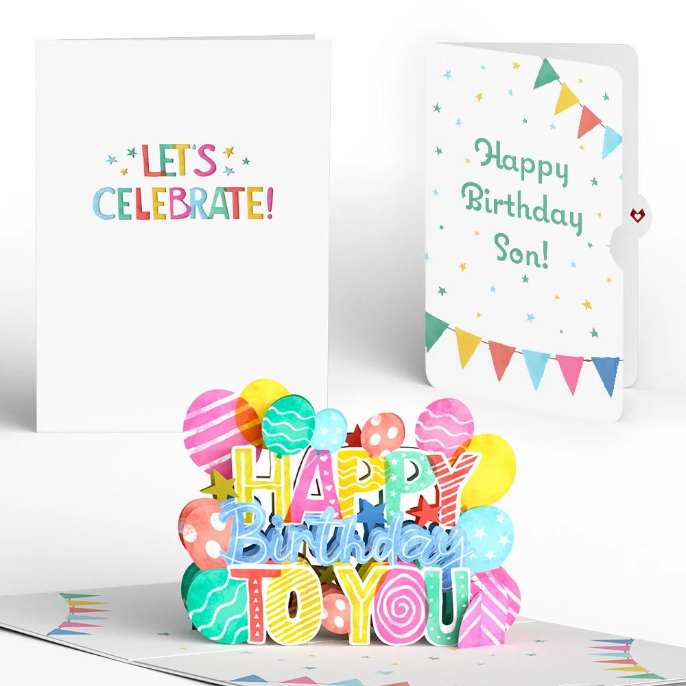 Lovepop Let's Celebrate Birthday Pop-Up Card and Sentiment Set for Son