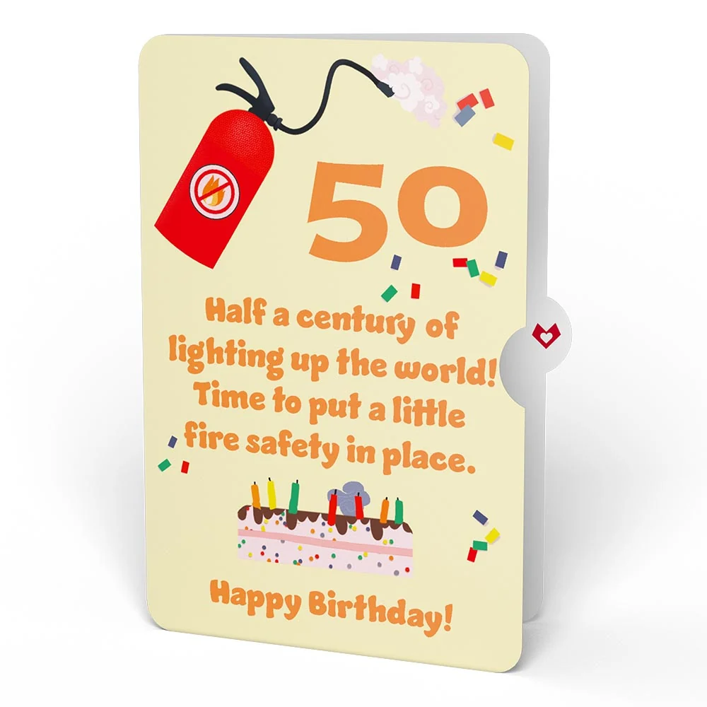 Lovepop Holy Smokes You're Old 50th Birthday Pop-Up Card and Sentiment Set Candle - Image 4