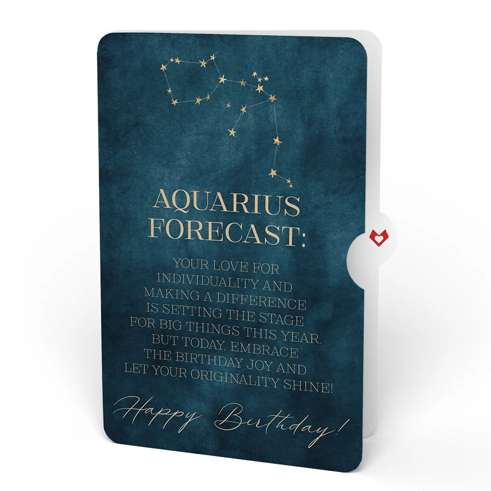 Lovepop Magical Birthday Pop-Up Card and Aquarius Zodiac Sentiment Set - Image 4