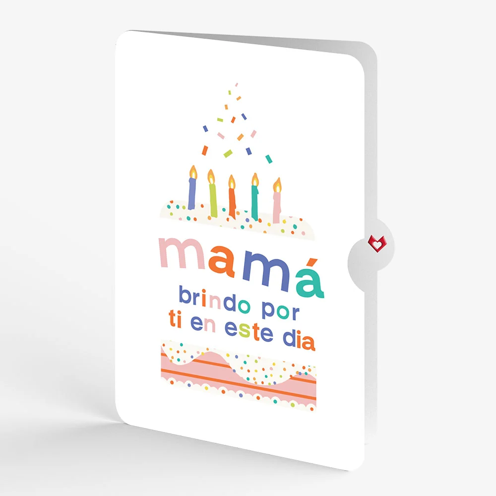 Lovepop Happy Birthday to You! Confetti Cake Pop-Up Card and Sentiment Set for Spanish Mom Candle - Image 4