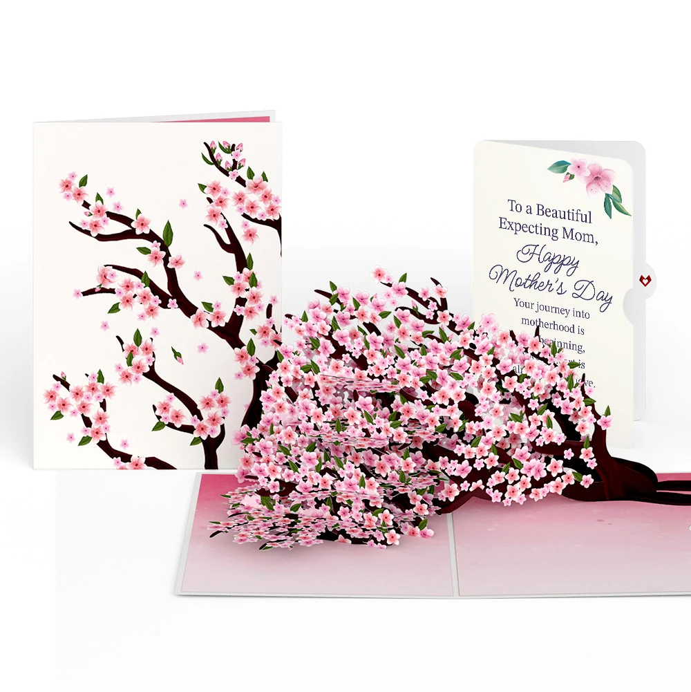 Lovepop Cherry Blossom Branches in Bloom Mother's Day Pop-Up Card and Sentiment Set for Expecting Mom