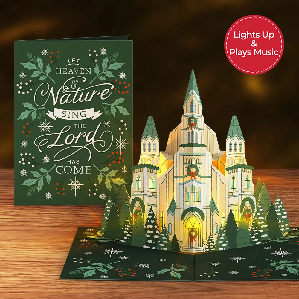 Lovepop Let Heaven & Nature Sing Christmas Music and Lights Pop-Up Card