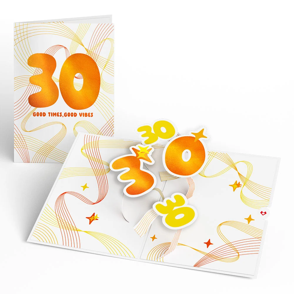 Lovepop Good Times, Good Vibes 30th Birthday Pop-Up Card