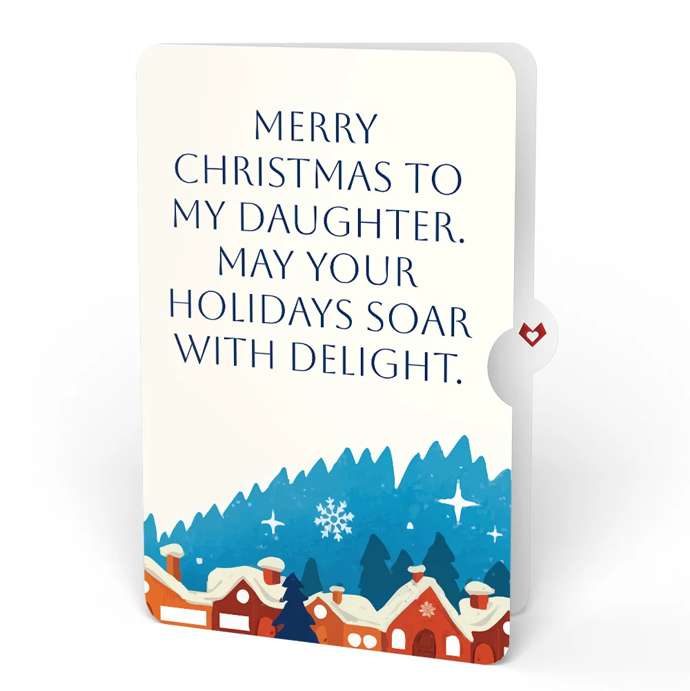 Lovepop Christmas Eve Sleigh Ride Music and Lights Pop-Up Card and Snow Village Sentiment Set for Daughter Cream - Image 4