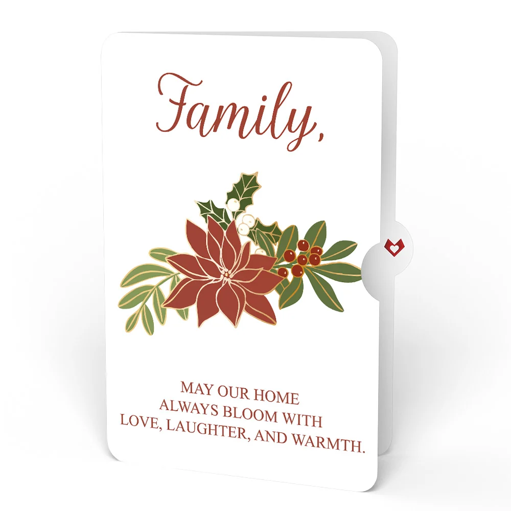 Lovepop Stained Glass Winter Cardinal Pop-Up Gift and Poinsettia Blooming Love Christmas Sentiment Set for Family - Image 4