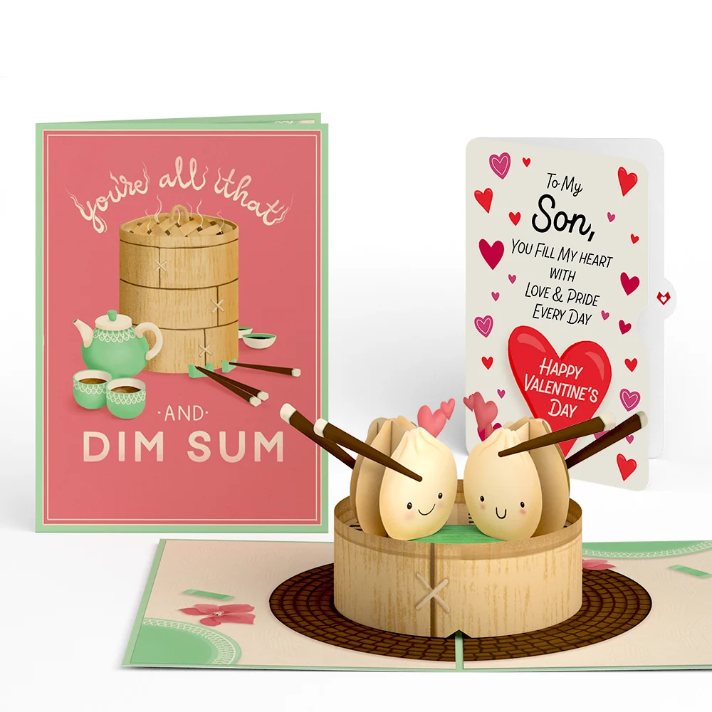 Lovepop You're All That and Dim Sum Valentine Pop-Up Card and Sentiment Set for Son Tea
