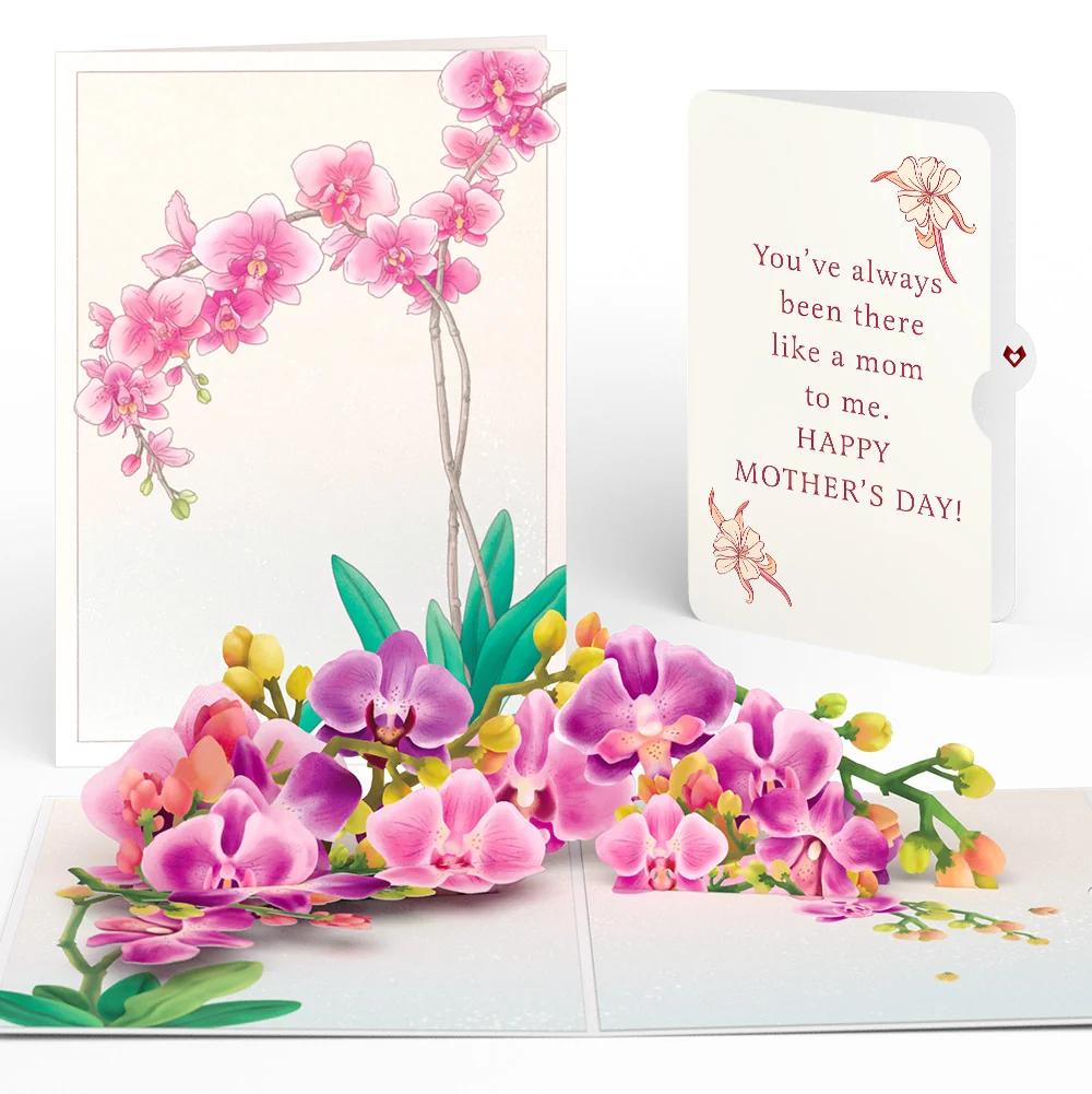 Lovepop Watercolor Orchid Mother's Day Pop-Up Card and Sentiment Set