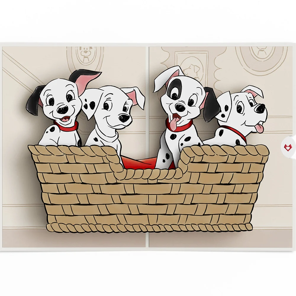 Lovepop Disney's 101 Dalmatians 101 Reasons Why You're Special Pop-Up Card Basket - Image 3