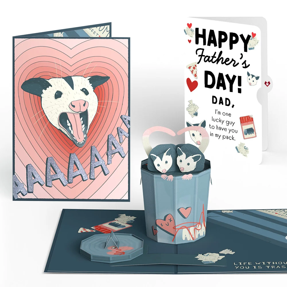 Lovepop Life Without You Is Trash Possums Father’s Day Pop-Up Card and Sentiment Set for Dad