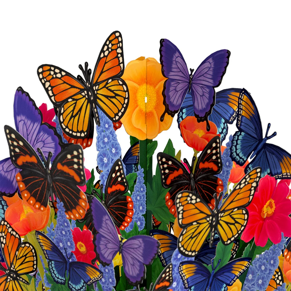 Lovepop Brilliant Butterfly Mother’s Day Bouquet and Sentiment Set for Mom Vase - Image 3