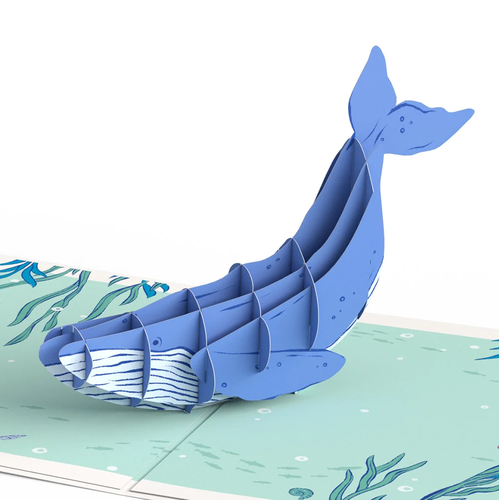 Lovepop Whale Beneath the Waves Congratulations Pop-Up Card and Sentiment Set - Image 3