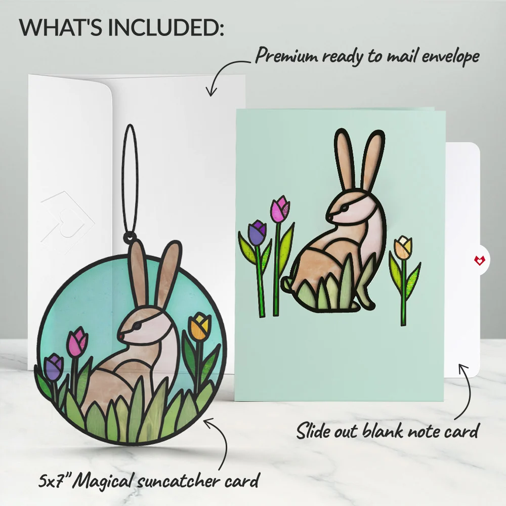 Lovepop Springtime Bunny Suncatcher Card - Image 6
