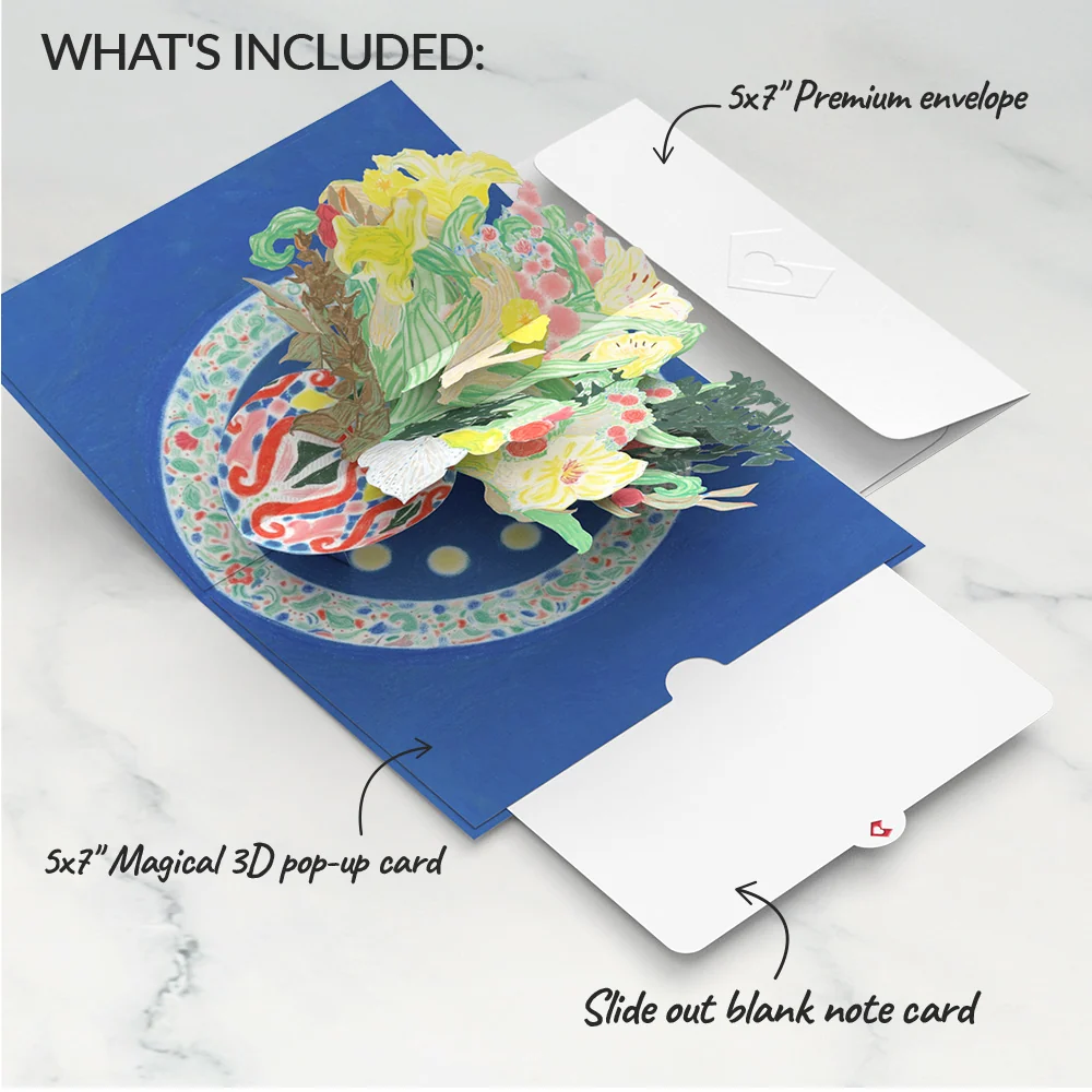 Lovepop Floral Blue Pop-Up Card – x ArtLifting - Image 6