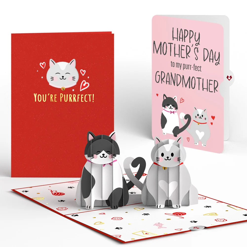 Lovepop Love Cats Mother’s Day Pop-Up Card and Sentiment Set for Grandmother