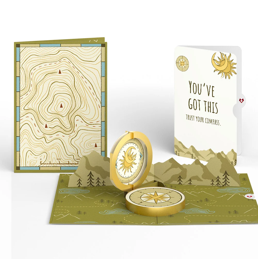 Lovepop Guiding Compass Encouragement Pop-Up Card and Sentiment Set