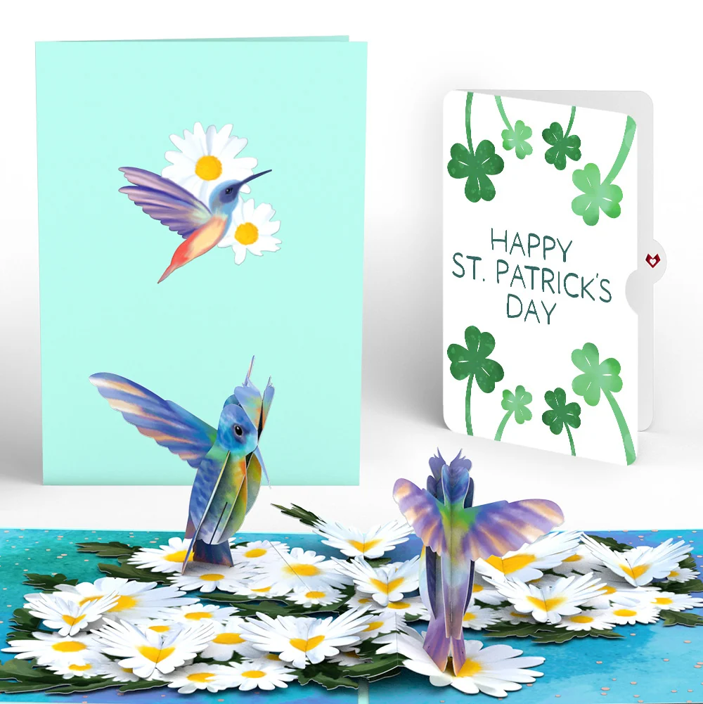 Lovepop Daisy Patch Hummingbirds St. Patrick’s Day Pop-Up Card and Sentiment Set