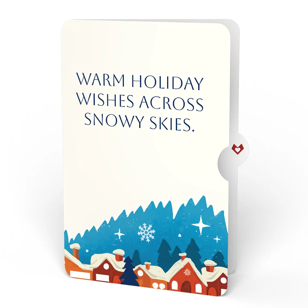 Lovepop Season of Light Winter Village Holiday Light-Up Pop-Up Card and Sentiment Set Cream - Image 4