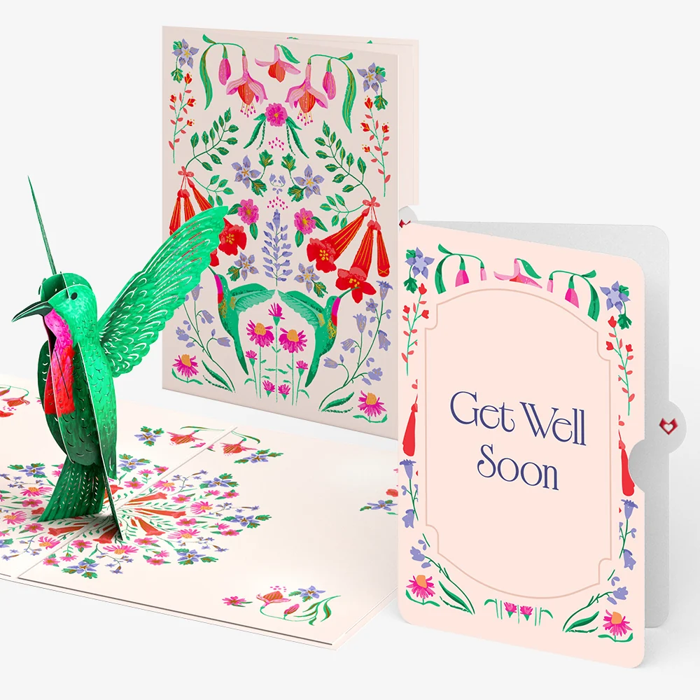 Lovepop Whimsical Hummingbird Get Well Pop-Up Card and Sentiment Set