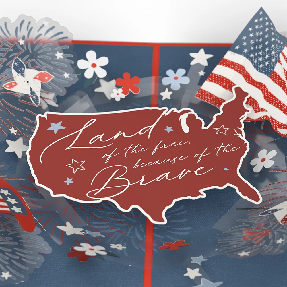 Lovepop Land of the Free Patriotic Pop-Up Card - Image 2