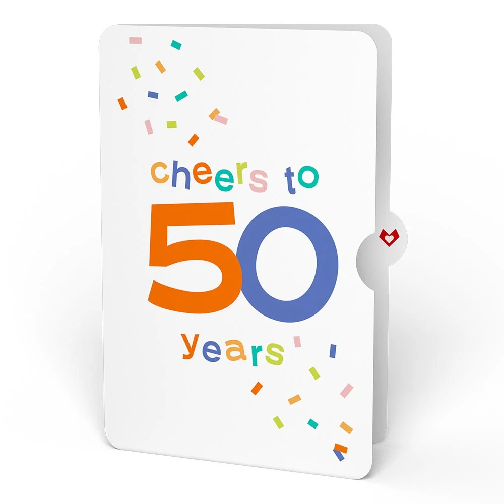 Lovepop Confetti Cake 50th Birthday Pop-Up Card and Sentiment Set Candle - Image 4