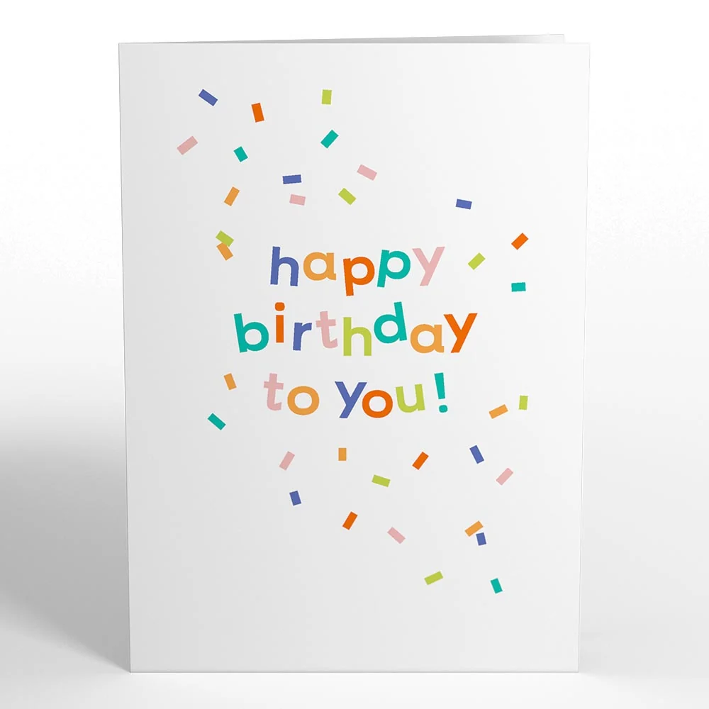 Lovepop Happy Birthday to You! Confetti Cake Pop-Up Card Candle - Image 4
