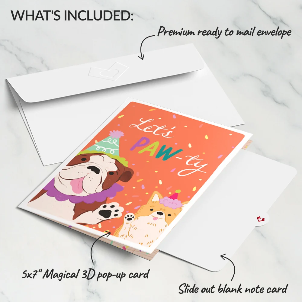 Lovepop Birthday Pawty Pups Music and Lights Pop-Up Card - Image 5