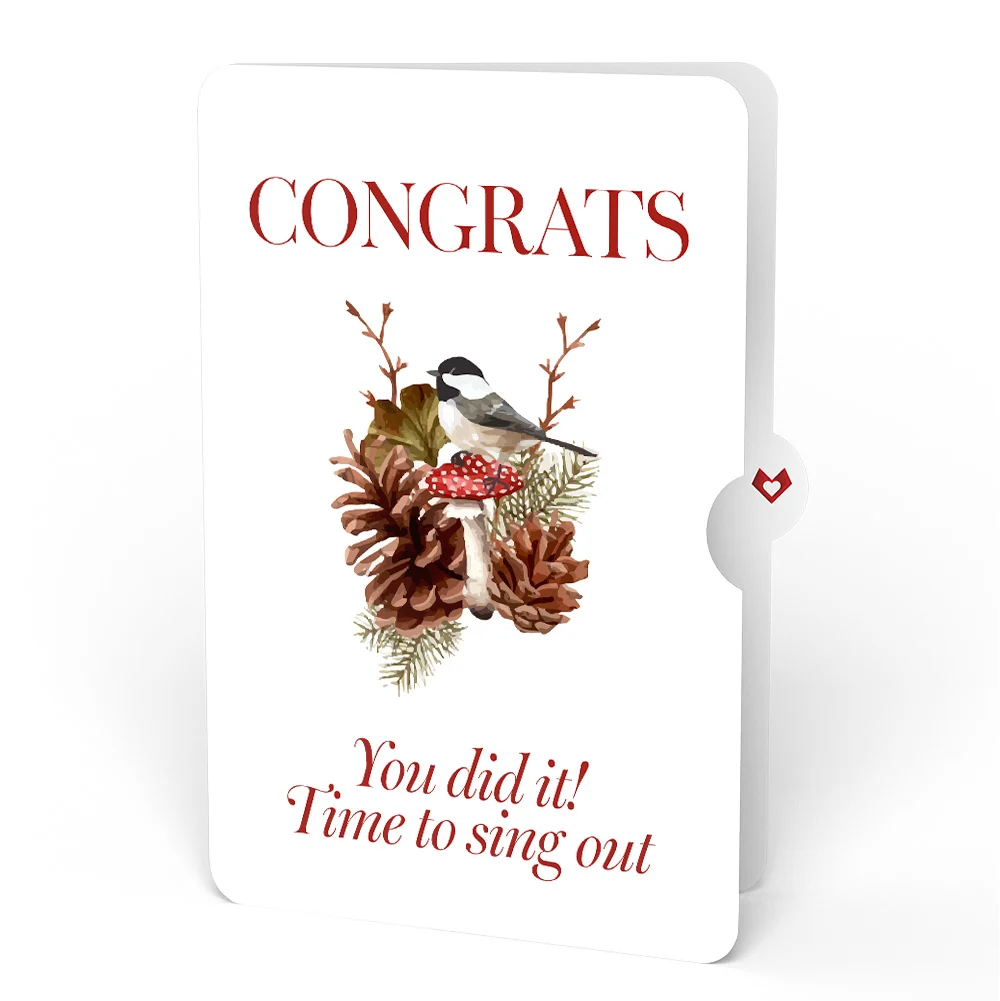 Lovepop Fall Forest Floor Congratulations Pop-Up Card and Sentiment Set Cream - Image 4