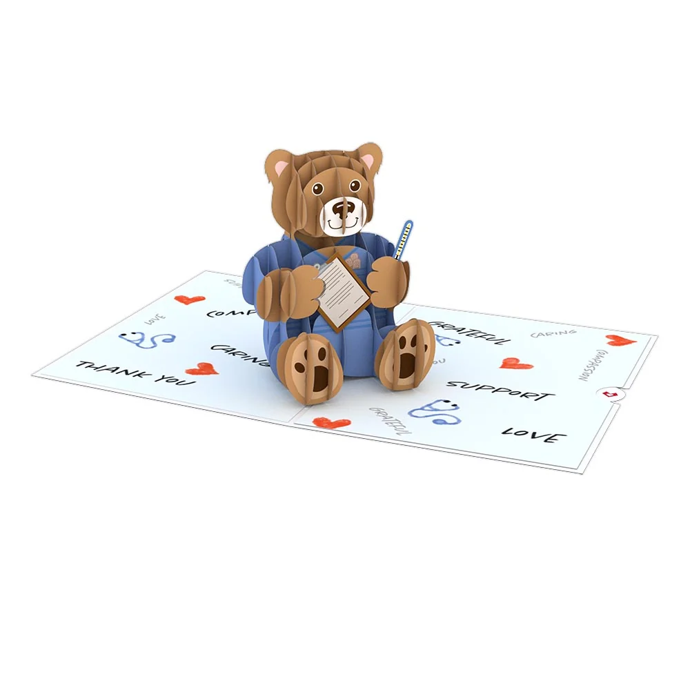 Lovepop Nurse Bear Pop-Up Card - Image 3