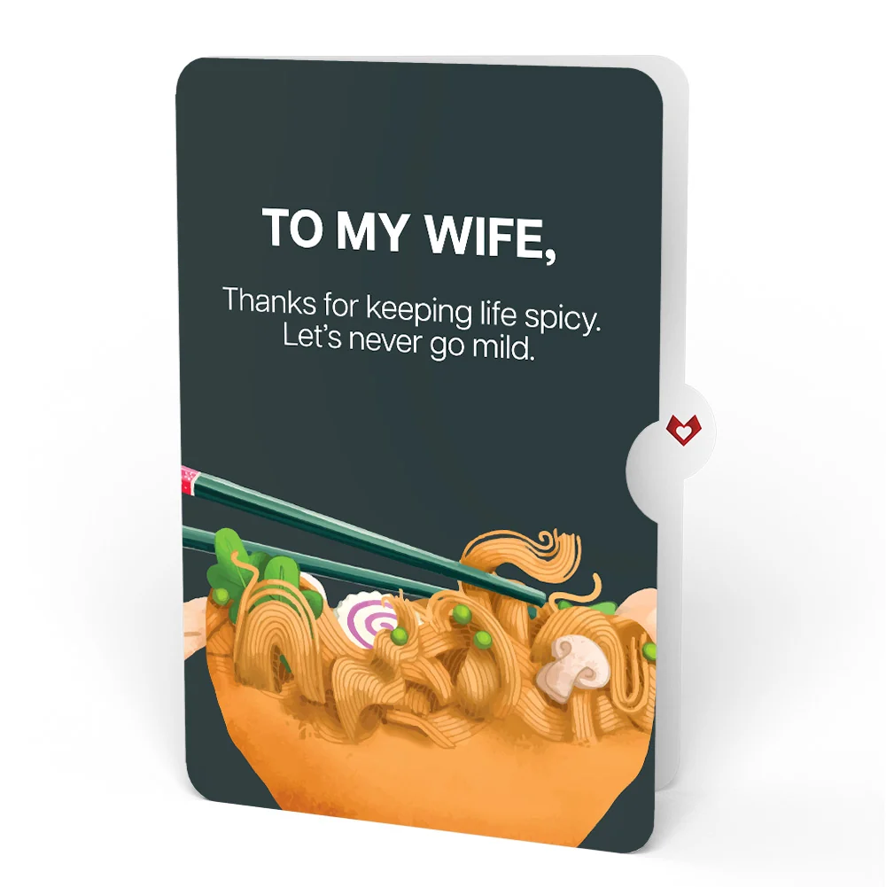 Lovepop Send Noods Spicy Love Pop-Up Card and Sentiment Set for Wife Bowl - Image 4