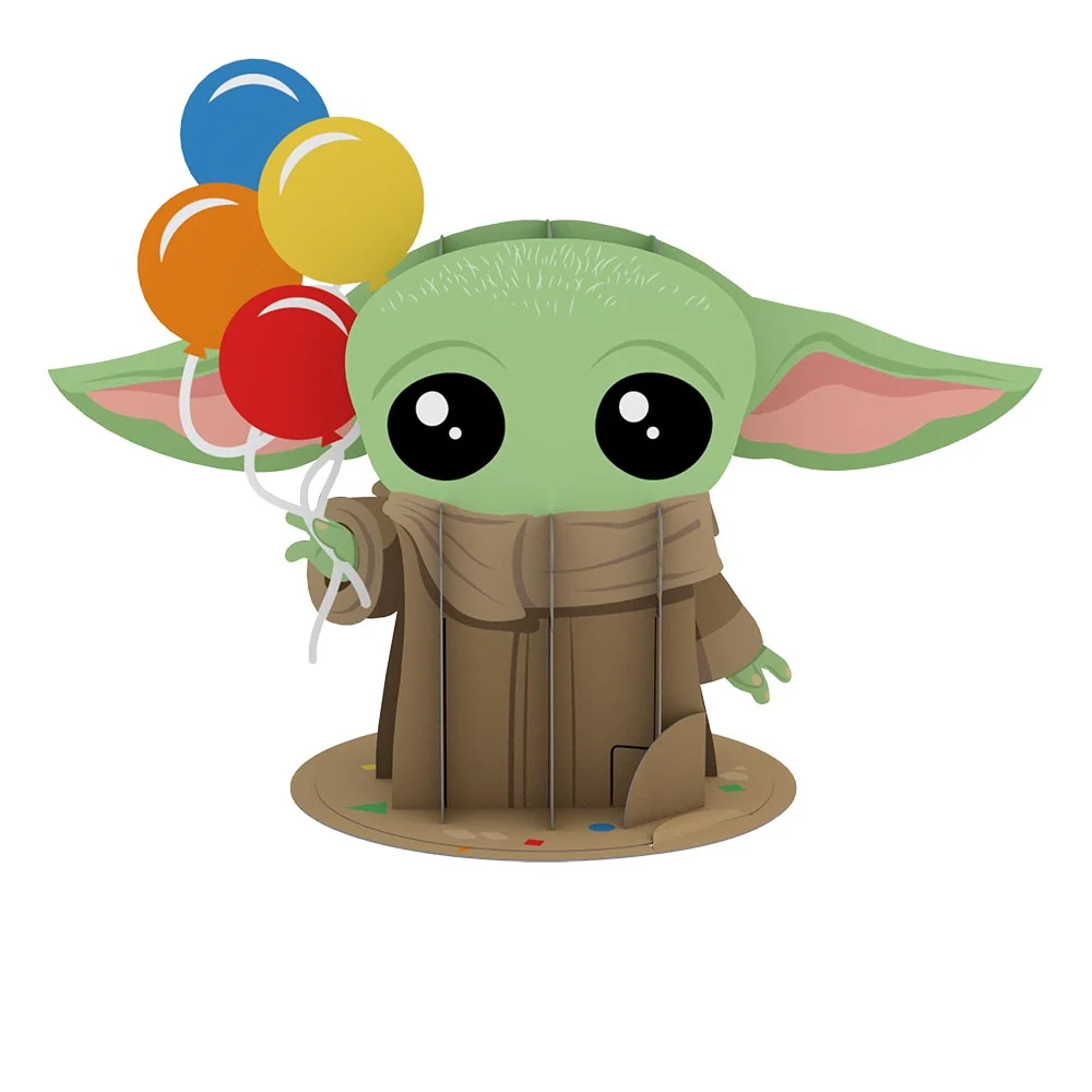 Lovepop Star Wars The Mandalorian Grogu Birthday Card with Pop-Up Gift Scale - Image 7