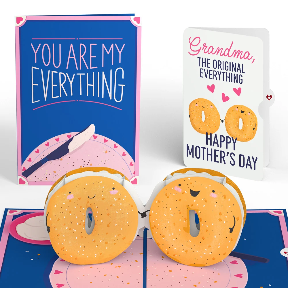 Lovepop You Are My Everything Bagel Mother’s Day Pop-Up Card and Sentiment Set for Grandmother Plate