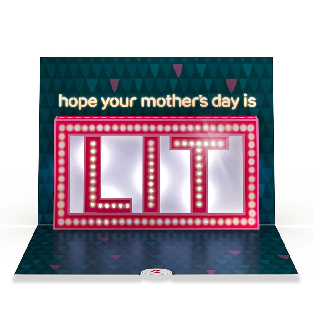 Lovepop Hope Your Mother's Day Is Lit Light-Up Pop-Up Card - Image 4