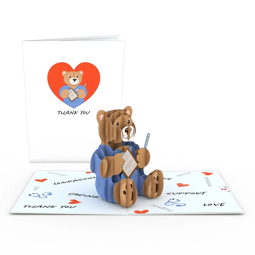 Lovepop Nurse Bear Pop-Up Card