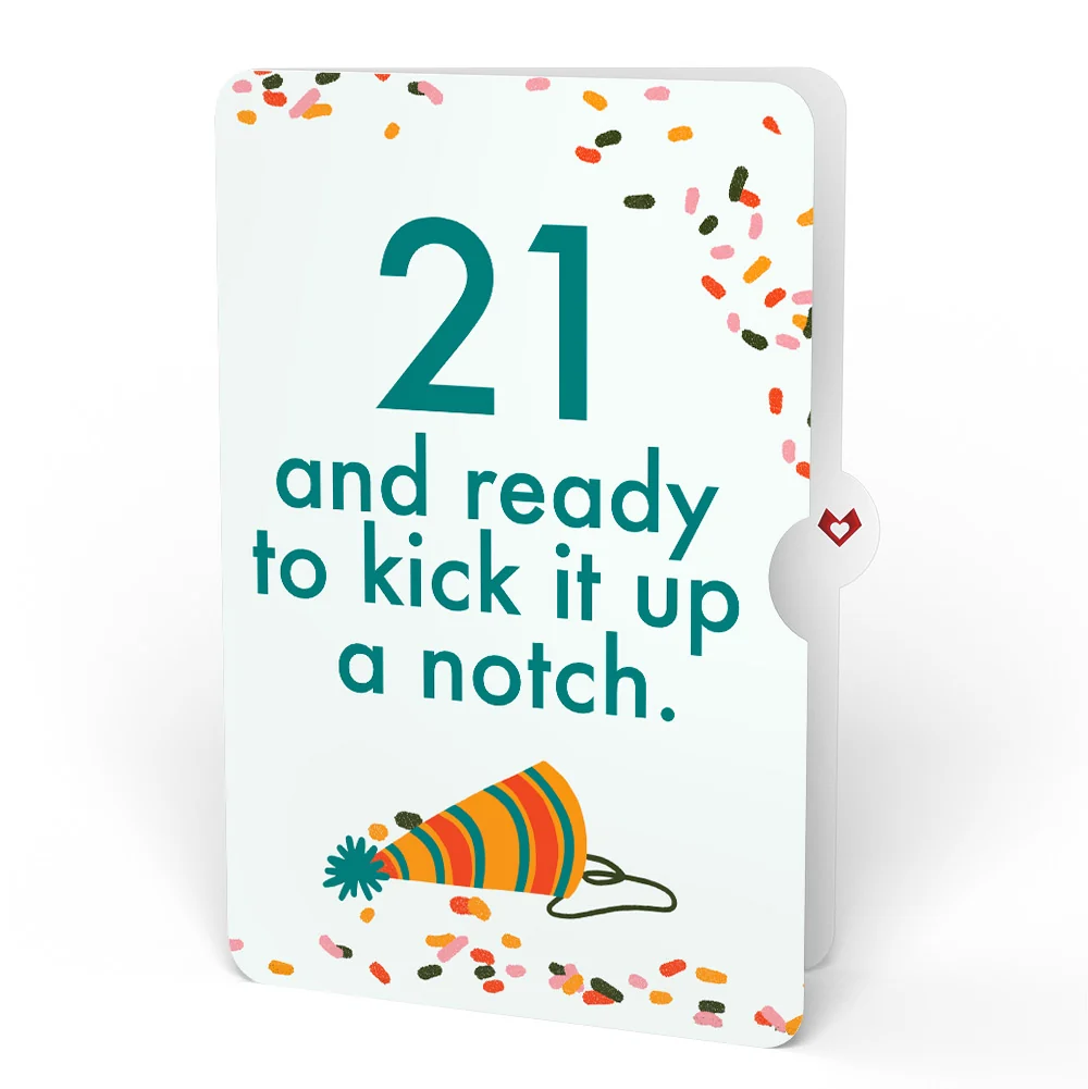 Lovepop Kick Ass Birthday Pop-Up Card and 21st Kick It Up Sentiment Set - Image 4
