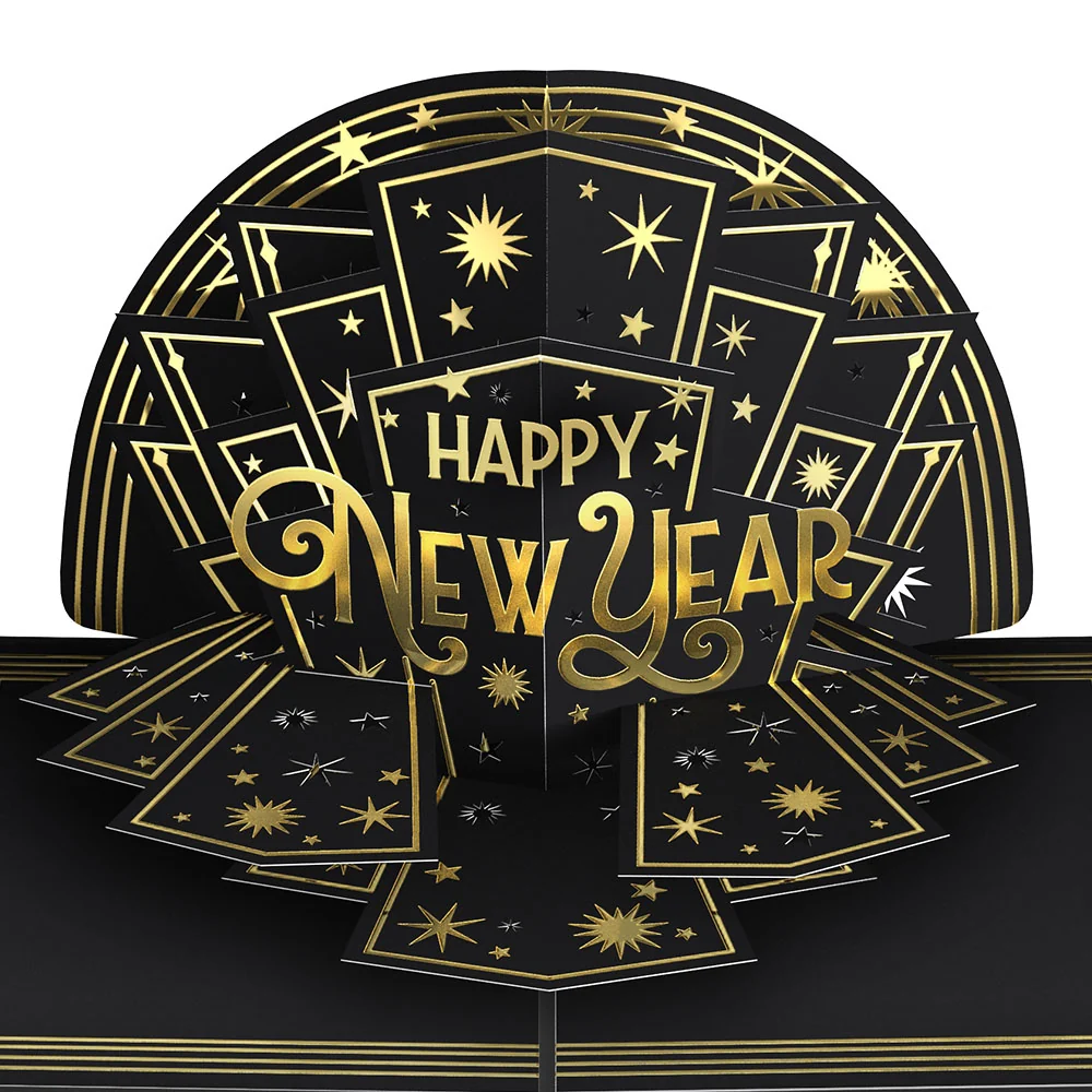 Lovepop Art Deco New Year Pop-Up Card - Image 2