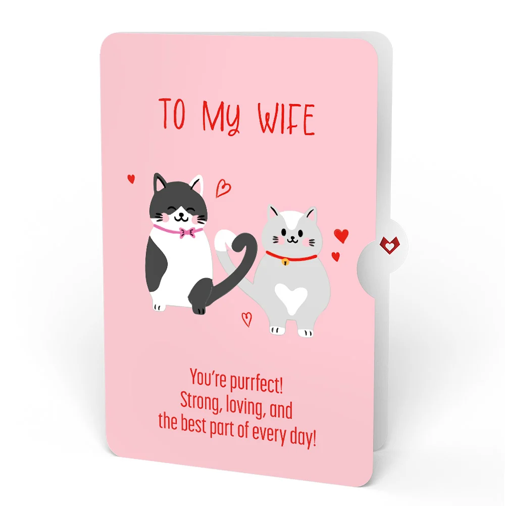Lovepop Love Cats Pop-Up Card and Sentiment Set for Wife - Image 4