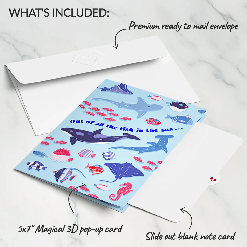 Lovepop I Chews You Shark Pop-Up Card - Image 7