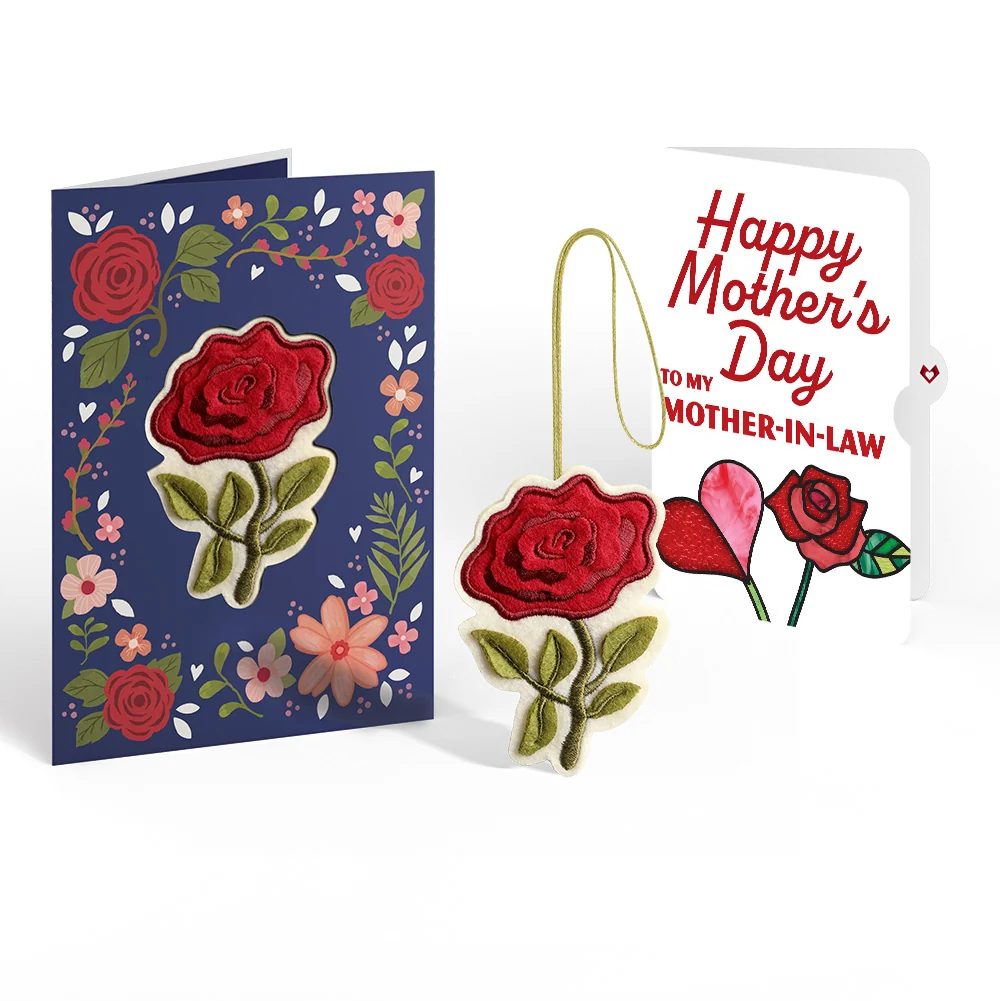 Lovepop Everlasting Rose Mother’s Day HeartFelt Charm Card and Sentiment Set for Mother-in-Law