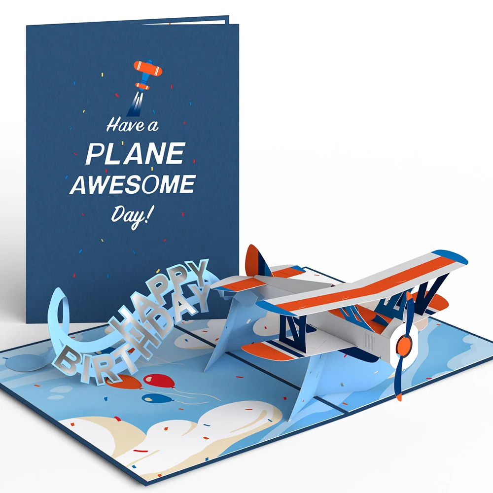 Lovepop Happy Birthday Plane Pop-Up Card